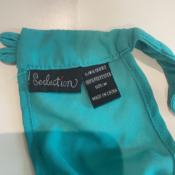 Turquoise blouse - Picture 3 of 4